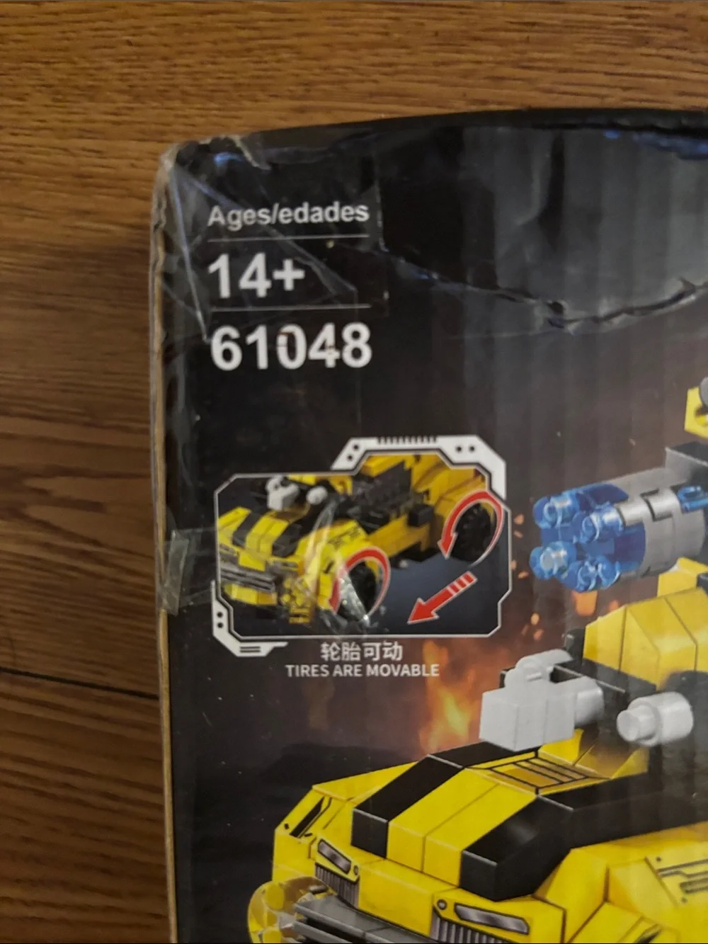 Yellow Transforming Robot and Vehicle Building Set